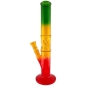 Preview: Glasbong Rasta Buntglas Klar 36cm 18.8 Schliff Zylinder Eisbong 2